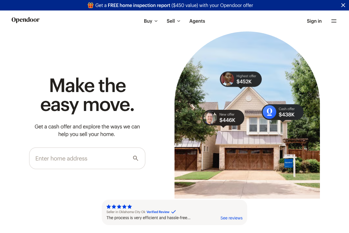 Opendoor Homepage